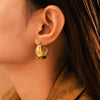 Jewelry Titanium Steel Goldplated Ushape Geometric Earrings