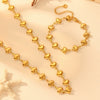 Jewelry Titanium Steel Heart Love Water Drops Bell Design Necklace Bracelet For Women