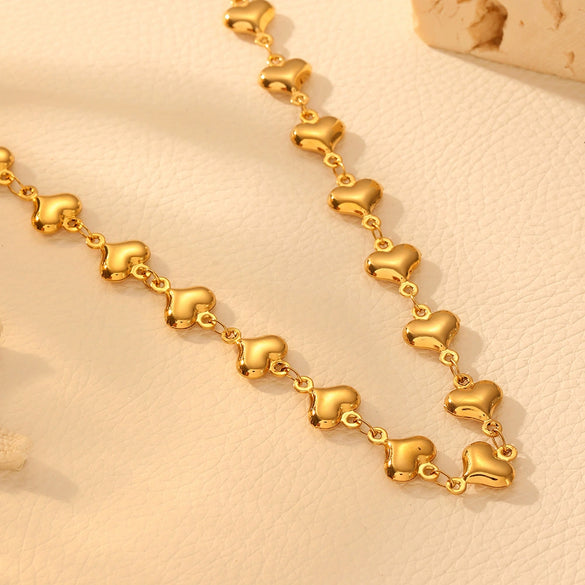 Jewelry Titanium Steel Heart Love Water Drops Bell Design Necklace Bracelet For Women