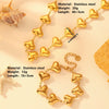 Jewelry Titanium Steel Heart Love Water Drops Bell Design Necklace Bracelet For Women