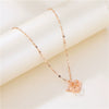 Jewelry Titanium Steel Heartshaped Angel Wings Necklace With Diamond Design