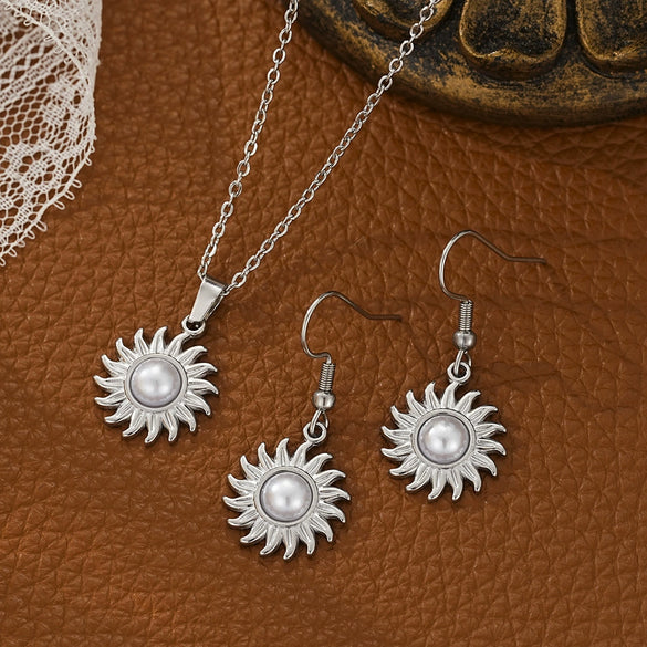 Jewelry Titanium Steel Heartshaped Imitation Shell Street Style With Love Water Drops Bell Pattern Electroplated For Men And Women