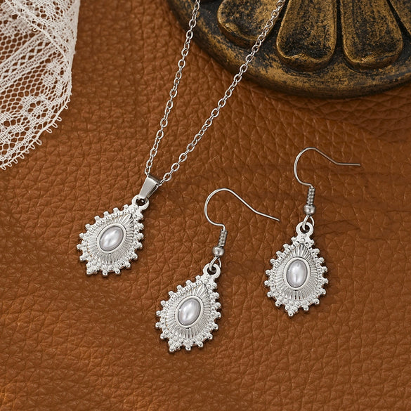 Jewelry Titanium Steel Heartshaped Imitation Shell Street Style With Love Water Drops Bell Pattern Electroplated For Men And Women