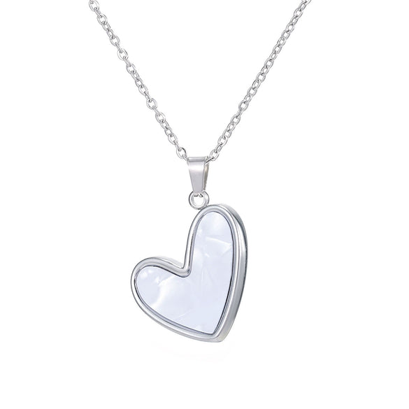 Jewelry Titanium Steel Heartshaped Imitation Shell Street Style With Love Water Drops Bell Pattern Electroplated For Men And Women