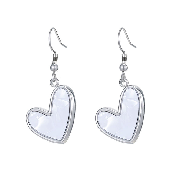 Jewelry Titanium Steel Heartshaped Imitation Shell Street Style With Love Water Drops Bell Pattern Electroplated For Men And Women