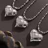 Jewelry Titanium Steel Hollow Love Mesh Texture Geometric Electroplated Rice Bead Chain For Women