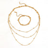 Jewelry Titanium Steel Multi Layer Clip Bead Chain Set With Diamonds Bamboo Chain Style For Women