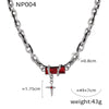 Jewelry 316L Stainless Steel Niche Hiphop Style Winding Color Zircon Chain Electroplating Design