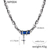 Jewelry 316L Stainless Steel Niche Hiphop Style Winding Color Zircon Chain Electroplating Design