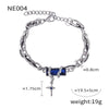 Jewelry 316L Stainless Steel Niche Hiphop Style Winding Color Zircon Chain Electroplating Design