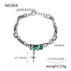 Jewelry 316L Stainless Steel Niche Hiphop Style Winding Color Zircon Chain Electroplating Design