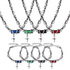 Jewelry 316L Stainless Steel Niche Hiphop Style Winding Color Zircon Chain Electroplating Design
