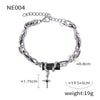 Jewelry 316L Stainless Steel Niche Hiphop Style Winding Color Zircon Chain Electroplating Design