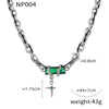Jewelry 316L Stainless Steel Niche Hiphop Style Winding Color Zircon Chain Electroplating Design
