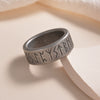 Jewelry Titanium Steel Nordic Viking Ring With Geometric Pattern Old Style Unisex