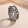 Jewelry Titanium Steel Nordic Viking Ring With Geometric Pattern Old Style Unisex