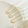 Jewelry 316L Stainless Steel Peach Heart Pendant Necklace With Love Water Drops Bell Pattern Electroplated For Women