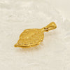 Jewelry Titanium Steel Pendant Leaf Shape Real Gold Electroplated For Men And Women Fashion Style