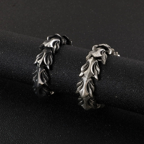 Jewelry Titanium Steel Punk Geometric Polishing Men's Bracelet