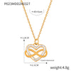 Jewelry 316L Stainless Steel Retro Chain Style Electroplating Pendant Necklace And Bow Earrings Suit