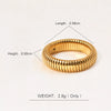 Jewelry Titanium Steel Retro Geometric Ushaped Gold Plated Ring Bracelet For Women