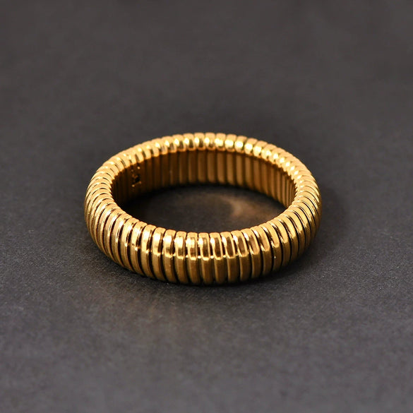 Jewelry Titanium Steel Retro Geometric Ushaped Gold Plated Ring Bracelet For Women