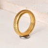 Jewelry Titanium Steel Retro Geometric Ushaped Gold Plated Ring Bracelet For Women