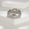 Jewelry Titanium Steel Ring Diamond Plaid Frosted Electroplating Unisex