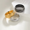 Jewelry Titanium Steel Ring Diamond Plaid Frosted Electroplating Unisex
