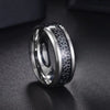 Jewelry Titanium Steel Ring Flower Pattern Geometric Style Electroplating