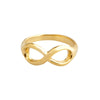 Jewelry Titanium Steel Rose Gold Bow Ring Electroplating