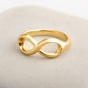 Jewelry Titanium Steel Rose Gold Bow Ring Electroplating