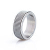 Jewelry Titanium Steel Rotatable Ring Geometric Electroplating Unisex