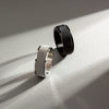 Jewelry Titanium Steel Rotatable Ring Geometric Electroplating Unisex
