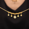 Jewelry 316L Stainless Steel Round Pendant Necklace With Geometric Design And Electroplating Treatment