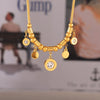 Jewelry 316L Stainless Steel Round Pendant Necklace With Geometric Design And Electroplating Treatment