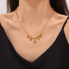 Jewelry 316L Stainless Steel Round Pendant Necklace With Geometric Design And Electroplating Treatment