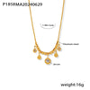 Jewelry 316L Stainless Steel Round Pendant Necklace With Geometric Design And Electroplating Treatment