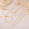 Jewelry 316L Stainless Steel Shell Beaded Niche Style Electroplated Bracelet And Necklace Set