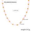 Jewelry 316L Stainless Steel Shell Beaded Niche Style Electroplated Bracelet And Necklace Set