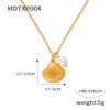 Jewelry 316L Stainless Steel Shell Shape Diamondencrusted Freshwater Pearl Electroplating Unisex