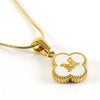 Jewelry Titanium Steel Snake Bone Chain Letter Pendant With Electroplating And Four Leaf Clover Design For Women