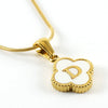 Jewelry Titanium Steel Snake Bone Chain Letter Pendant With Electroplating And Four Leaf Clover Design For Women
