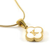 Jewelry Titanium Steel Snake Bone Chain Letter Pendant With Electroplating And Four Leaf Clover Design For Women