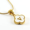 Jewelry Titanium Steel Snake Bone Chain Letter Pendant With Electroplating And Four Leaf Clover Design For Women