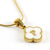Jewelry Titanium Steel Snake Bone Chain Letter Pendant With Electroplating And Four Leaf Clover Design For Women
