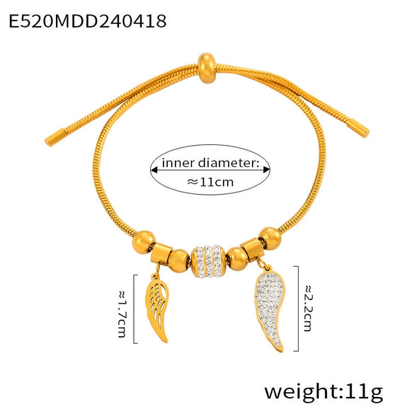 Jewelry 316L Stainless Steel Snake Bone Chain Love Tree Of Life Pendant Pull Buckle Unisex Geometric Electroplated Ring And Bracelet