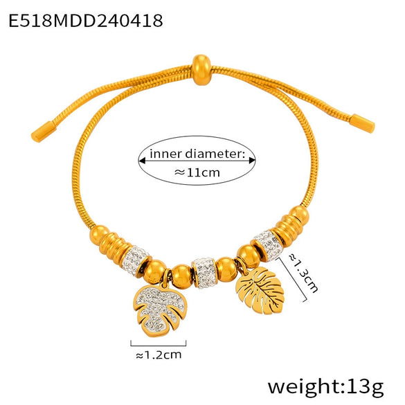 Jewelry 316L Stainless Steel Snake Bone Chain Love Tree Of Life Pendant Pull Buckle Unisex Geometric Electroplated Ring And Bracelet