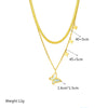 Jewelry Titanium Steel Snake Bone Chain Necklace With Star Butterfly Pendant Electroplating Design For Women