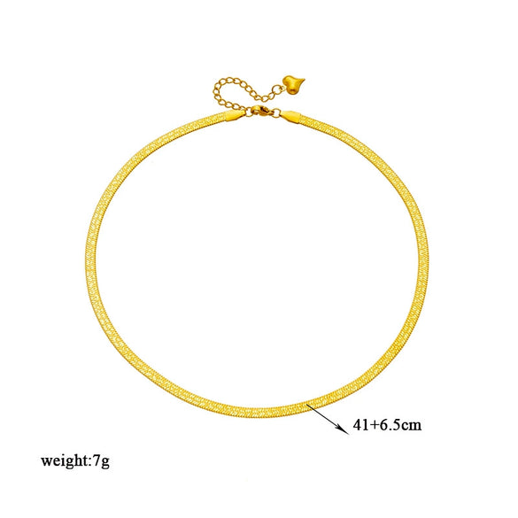 Jewelry Titanium Steel Snake Bone Chain Punk Hiphop Electroplated Necklace